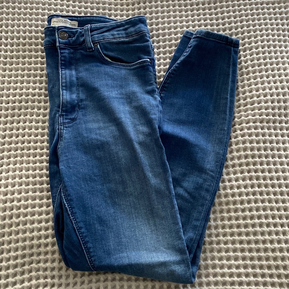 Zara High Waisted Skinny Denim Jeans Size 4